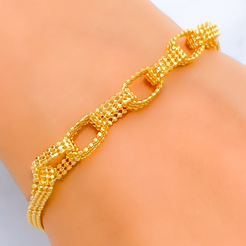 Jazzy Ethereal 22K Gold Bracelet