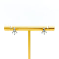 Charming Priceless 18K Gold + Diamond Baby Earrings