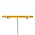 Majestic Triangle 18K Gold + Diamond Baby Earrings