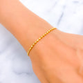 Sleek Jazzy 22K Gold Bracelet