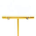 Delicate Alluring 18K Gold + Diamond Baby Earrings