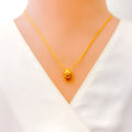 Dressy Elegant 21k Gold Trendy CZ Necklace 