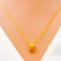 Dressy Elegant 21k Gold Trendy CZ Necklace 