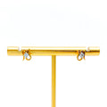 Trendy Loop 18K Gold + Diamond Baby Earrings