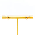 Intricate Hexagonal 18K Gold + Diamond Baby Earrings