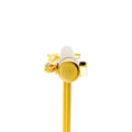 Brilliant Lustrous 18K Gold + Diamond Baby Earrings