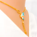 Gorgeous Delicate 21k Gold Butterfly Necklace 