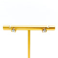 Bright Buttoned 18K Gold + Diamond Baby Earrings