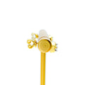 Bright Buttoned 18K Gold + Diamond Baby Earrings