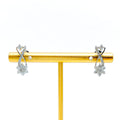 Contemporary Fancy Floral 18K Gold + Diamond Earrings