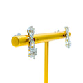 Contemporary Fancy Floral 18K Gold + Diamond Earrings