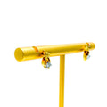 Attractive Curved 18K Gold + Diamond Baby Earrings