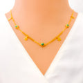 Delicate Dangling Star 21k Gold Necklace 