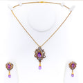 Timeless Beautiful 18K Gold + Diamond Pendant Set 