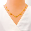 Impressive Sleek Star Charmed 21k Gold Necklace 