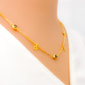 Impressive Sleek Star Charmed 21k Gold Necklace 