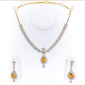 Royal Interchangeable Diamond Drop + 18K Gold Necklace Set