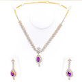 Royal Interchangeable Diamond Drop + 18K Gold Necklace Set
