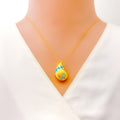 Timeless Beautiful 21k Gold Drop Necklace