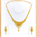 Impressive Frilled 22k Gold Necklace Set