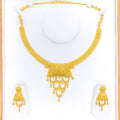 Unique Tapering 22k Gold Beaded Necklace Set