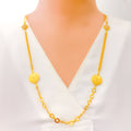 Everlasting Regal 21k Gold Long Coin Necklace 