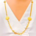 Everlasting Regal 21k Gold Long Coin Necklace 