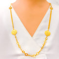 Everlasting Regal 21k Gold Long Coin Necklace 