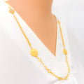 Everlasting Regal 21k Gold Long Coin Necklace 