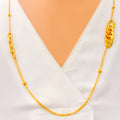 Everyday Graceful 21k Gold Interlinked Long Necklace 