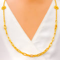 Versatile Glamorous 21k Gold CZ Long Necklace 