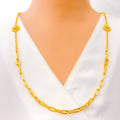 Versatile Glamorous 21k Gold CZ Long Necklace 