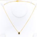 Unique Upscale 21k Gold Enameled Necklace 