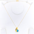 Iconic Vivid Drop 21k Gold CZ Necklace