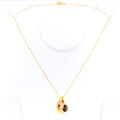 Posh Glowing Drop 21k Gold CZ Necklace