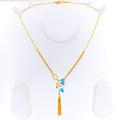 Gorgeous Delicate 21k Gold Butterfly Necklace 