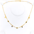 Impressive Sleek Star Charmed 21k Gold Necklace 