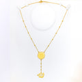 Glimmering Sophisticated 21k Gold CZ Necklace 