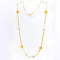 Everlasting Regal 21k Gold Long Coin Necklace 