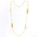 Everyday Graceful 21k Gold Interlinked Long Necklace 