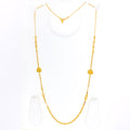 Versatile Glamorous 21k Gold CZ Long Necklace 