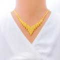 modern-mesh-22k-gold-necklace-set