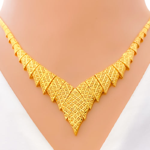 modern-mesh-22k-gold-necklace-set