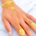 Intricate Posh Two Ring 22K Gold Panchangala