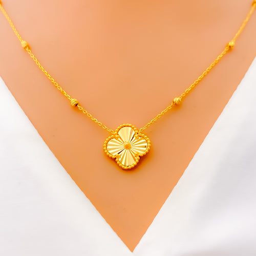 medium-fancy-clover-22k-gold-necklace
