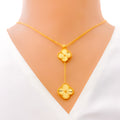 dual-clover-drop-22k-gold-necklace-1