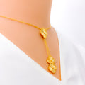 dual-clover-tassel-22k-gold-necklace