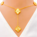 multi-clover-22k-gold-necklace-w-drop