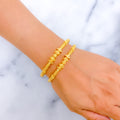 Palatial Iconic 22k Gold Pipe Bangles