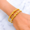 Palatial Iconic 22k Gold Pipe Bangles